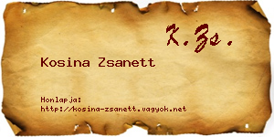 Kosina Zsanett névjegykártya
